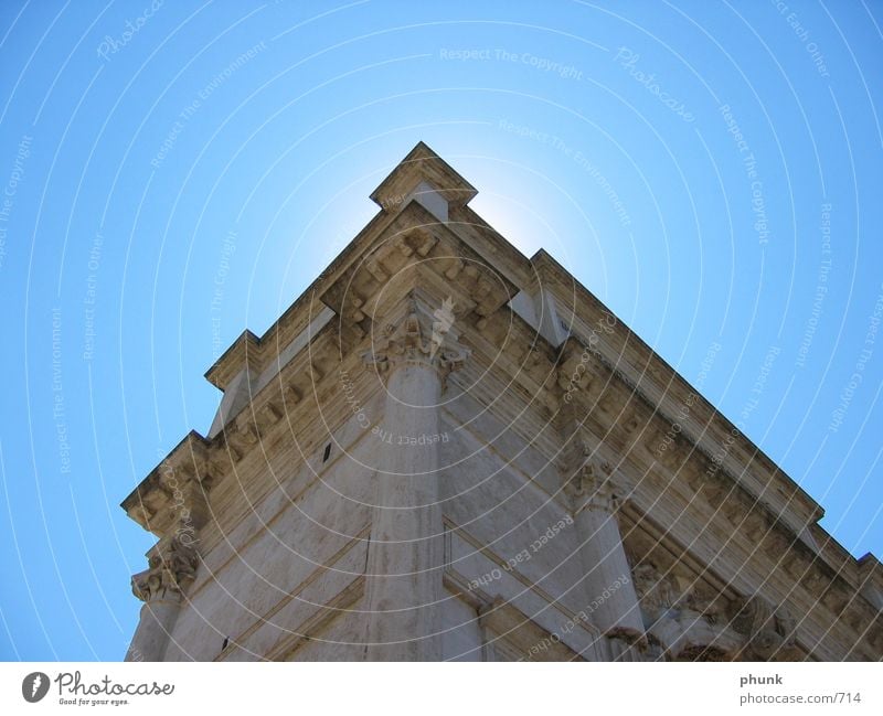 capitolio Rome Back-light Italy Success Blue Historic Bright Beautiful weather Column Arch Sky