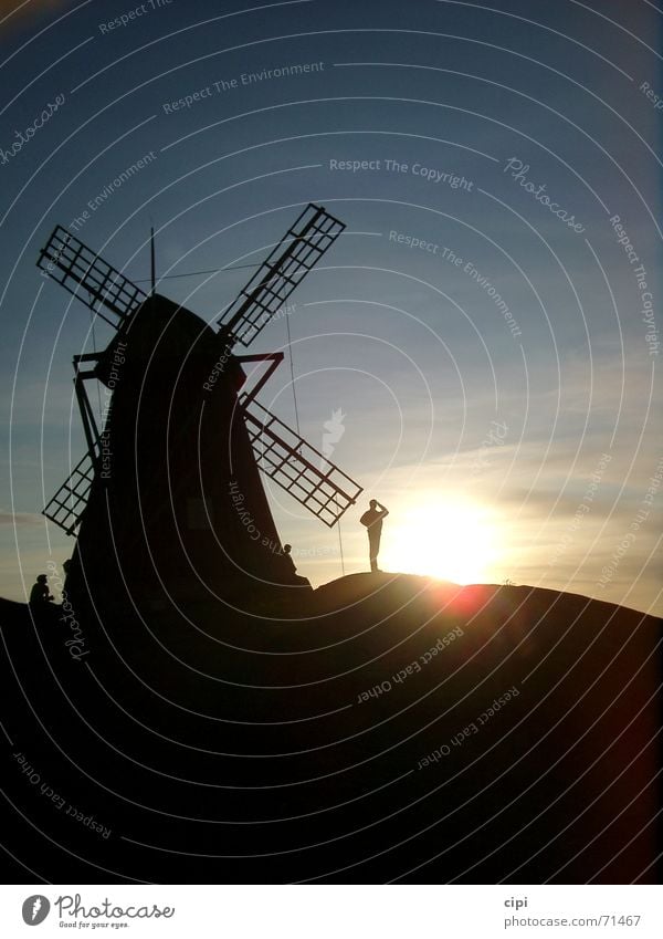 Don Quixote II Dusk Windmill Mill Netherlands Sky Sweden Sun Goodbye