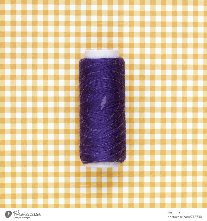 thread roll Leisure and hobbies Handicraft Handcrafts Knit Yellow Violet White Design Colour Quality Sewing thread Crochet Stitching Sewing machine