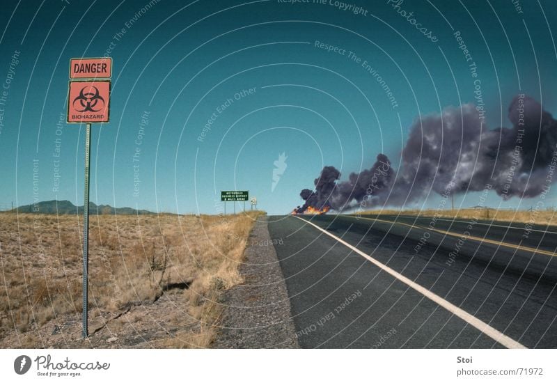 danger zone Dangerous Smoke Horizon Threat organic hazard Blaze Street Desert