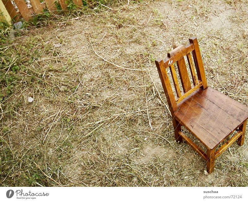 ...please, have a seat .. High chair Wooden chair Ancient Fence Sit Stand Stay Groomed Lawn Floor covering Garden Chair antique chair take a break Relaxation