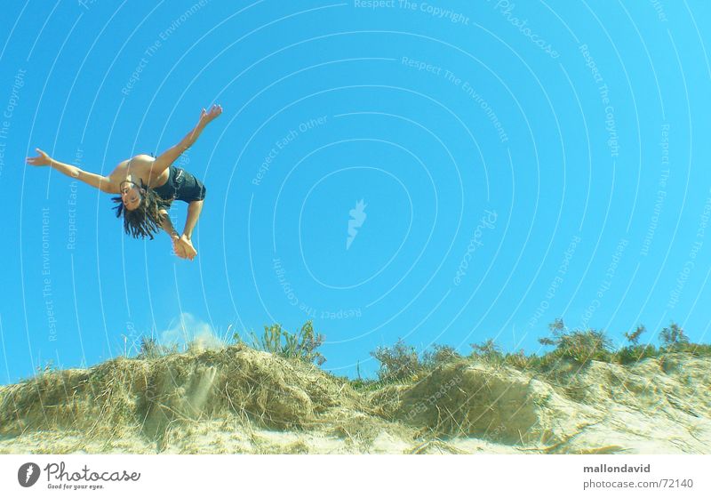 sand diving Beach Summer Jump Sports Beach dune Flying Joy Speed