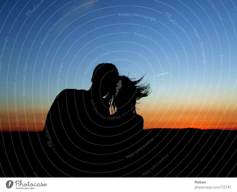 we two... Man Woman Kickelhahn Ilmenau Sunset Twilight Together Caresses Infinity Dark Silhouette Summer Night Love Sky Valentine's Day Anniversary