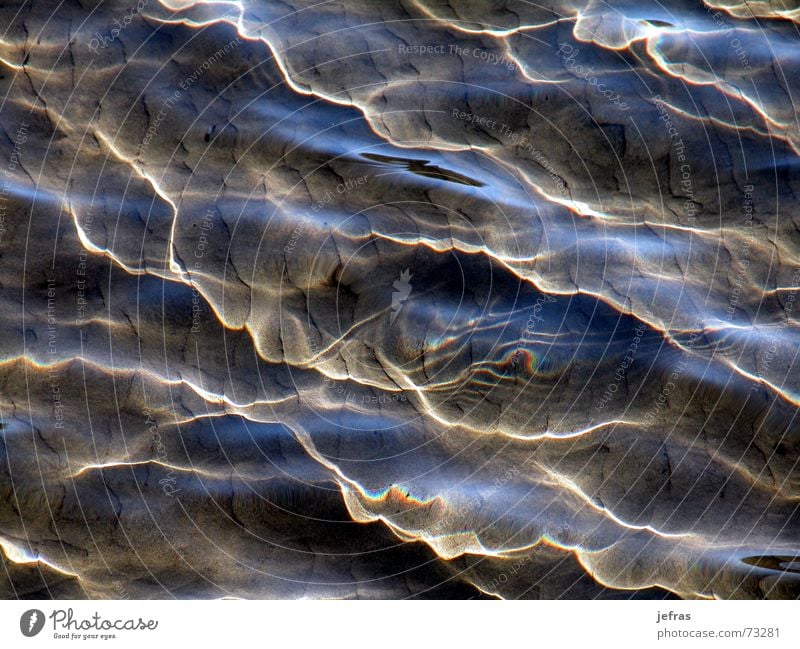 reflex Beach Nature brown Detail light ocean Reflection Sand sea shines texture underwater undulation wave waves