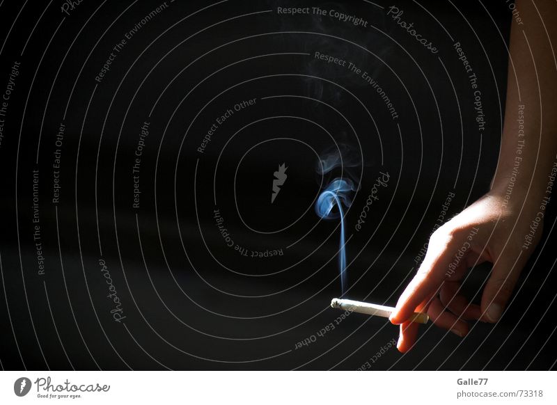 Blue haze Smoke Hand Cigarette Calm Break Light Vertical Easygoing Contrast lot