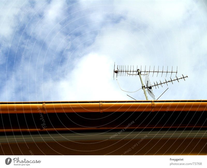connected Antenna Radio technology Connection Sky Roof Broacaster Transmit Waves Eaves Welcome Line