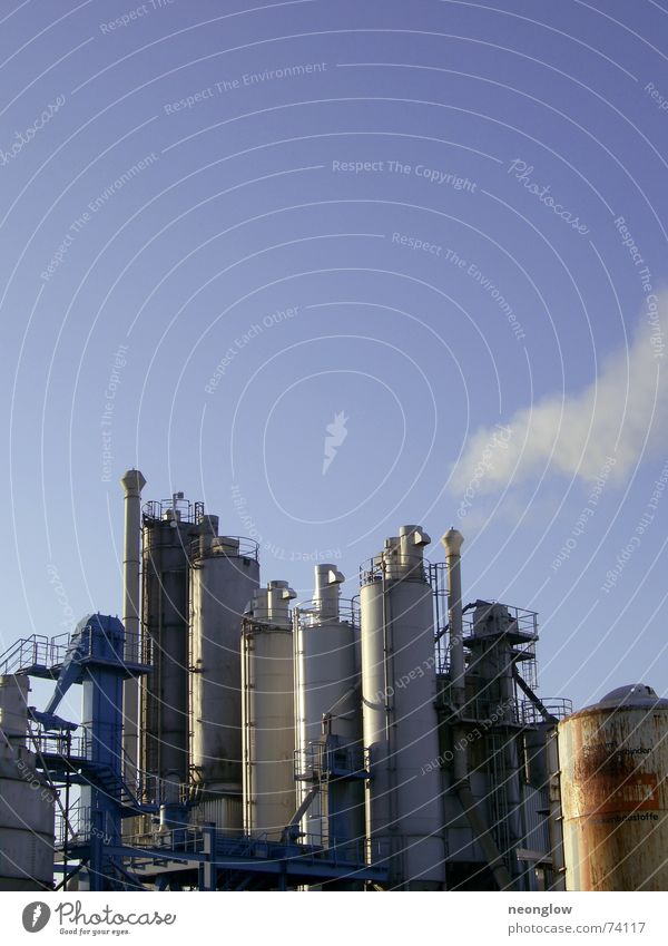 industrial heaven Work and employment Industrial Photography Sky Steam Smoke Metal Chimney Blue Stairs