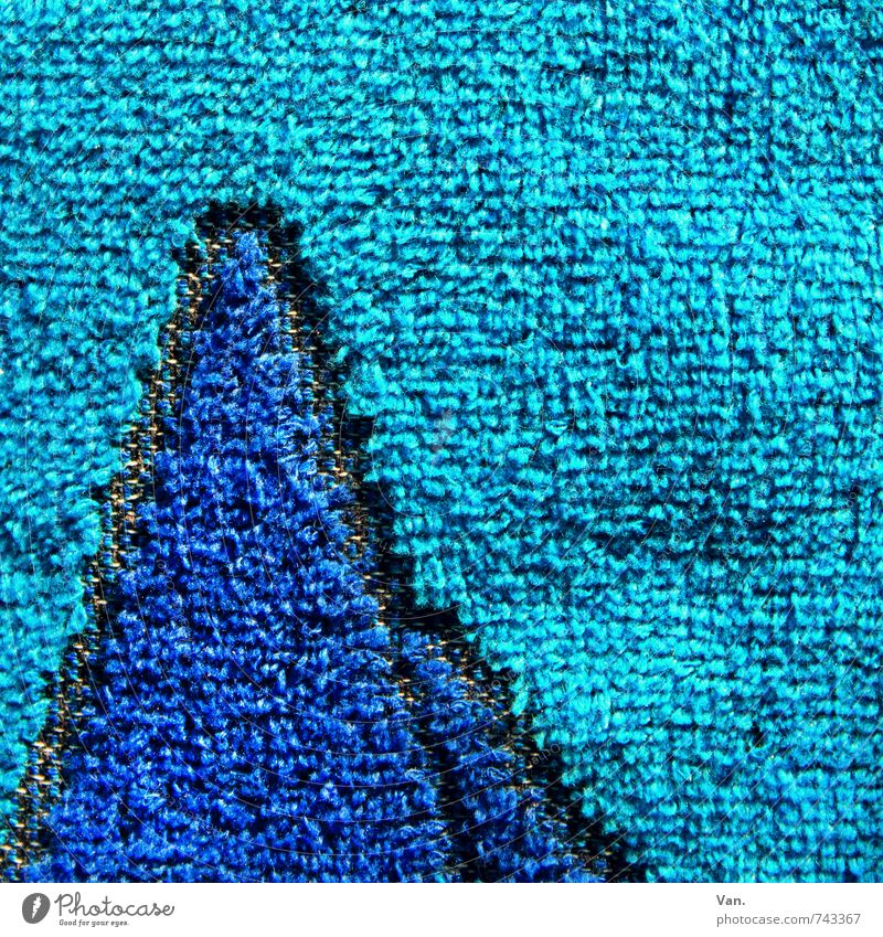 terry mountains Towel Terry cloth Soft Blue Turquoise Cloth Bathroom Wash Colour photo Multicoloured Close-up Detail Deserted Copy Space top Day