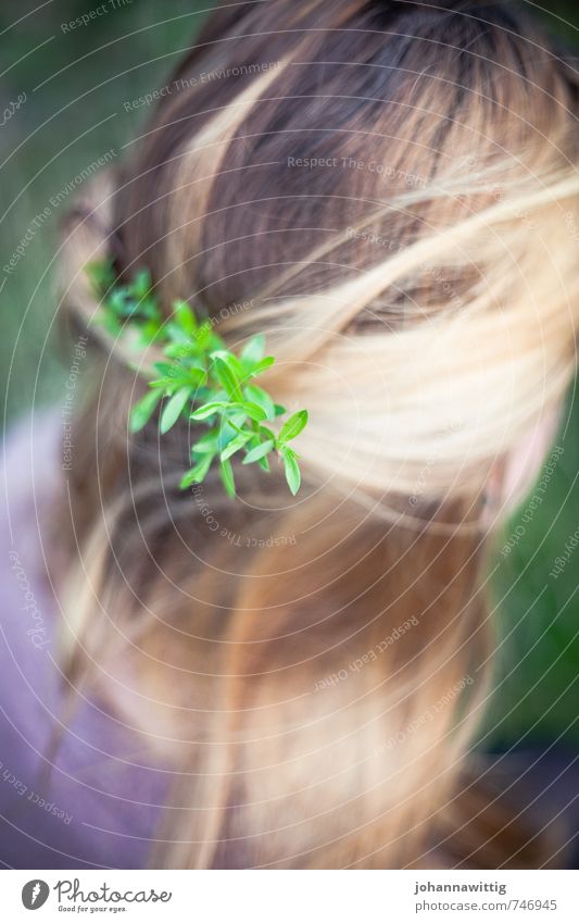 life's a song Blonde Long-haired Think To enjoy Authentic Exceptional Fresh Happy Bright Cute Beautiful Feminine Green Violet Contentment Serene Patient Calm