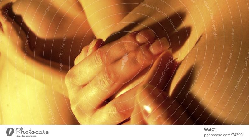 Double or nothing Woman Naked Hand Nail Fingers Light Mirror Cover Yellow Lady Nude photography Skin Arm Breasts Shadow Shame Hide Orange Female nude