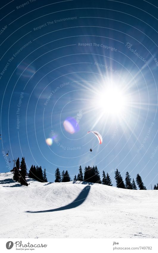 Icarus? Life Harmonious Contentment Calm Adventure Freedom Winter Snow Paragliding Sporting Complex Landscape Elements Air Sky Beautiful weather Alps Mountain