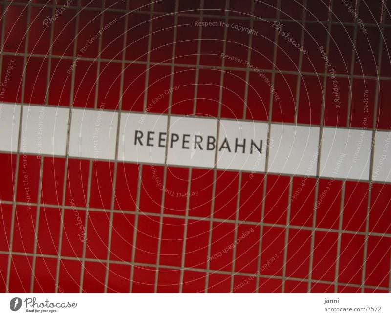 reeperbahn Underground Reeperbahn Photographic technology Hamburg Tile