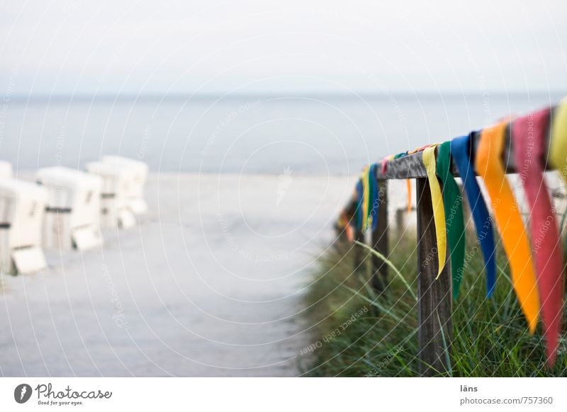 the guests can come Beach Baltic Sea beach chairs Sand Summer pennant flag