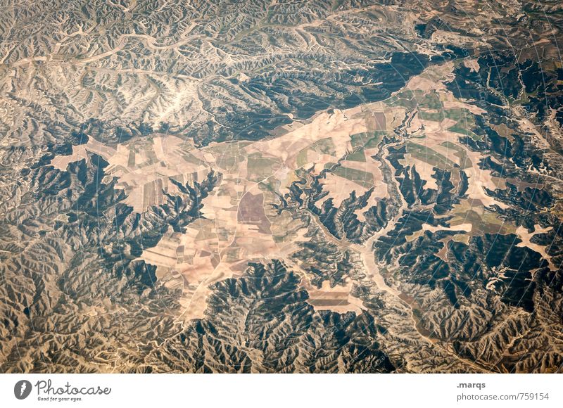 map Environment Nature Landscape Earth Summer Exceptional Infinity Geography Map Geology Satellite picture Flying Colour photo Exterior shot Aerial photograph