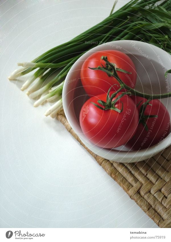 vegetables Background picture Simple tomato blow white sping onions chives dish bolster red