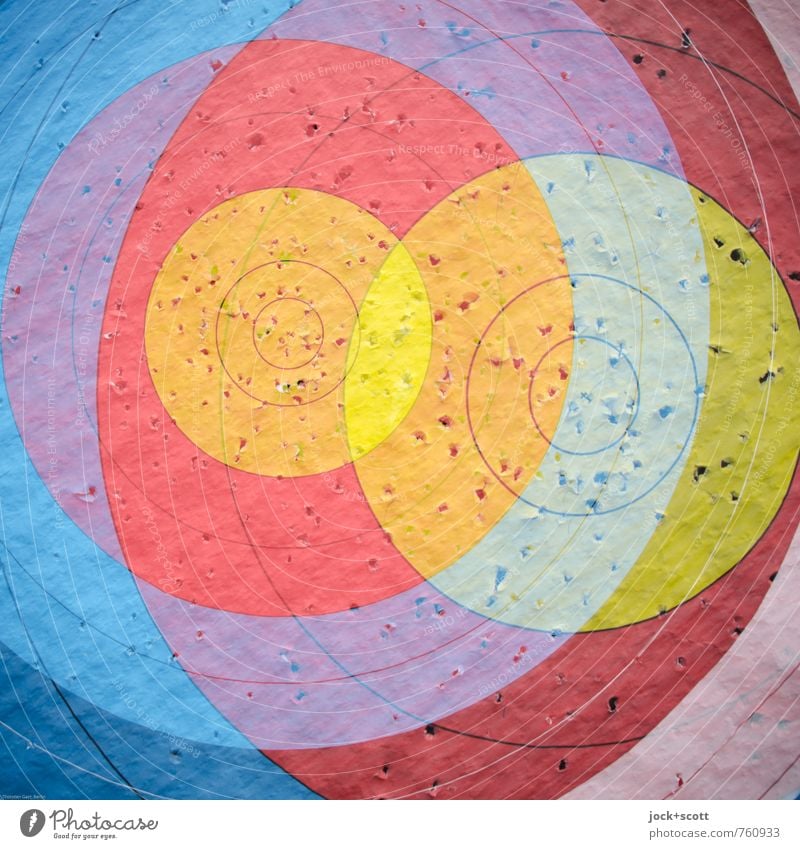 double bearing Archery Strike Target Crosshair Hollow Paper Line Circle Round Concentrate Irritation Double exposure Surface Illusion Multicoloured Detail