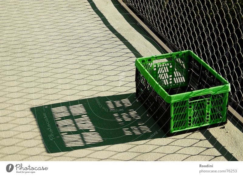 Suspended Crate Shadow Containers and vessels Logistics Design Basket Shopping basket Open out Grating Loneliness Trunk Luggage Concrete Edge Laundry basket