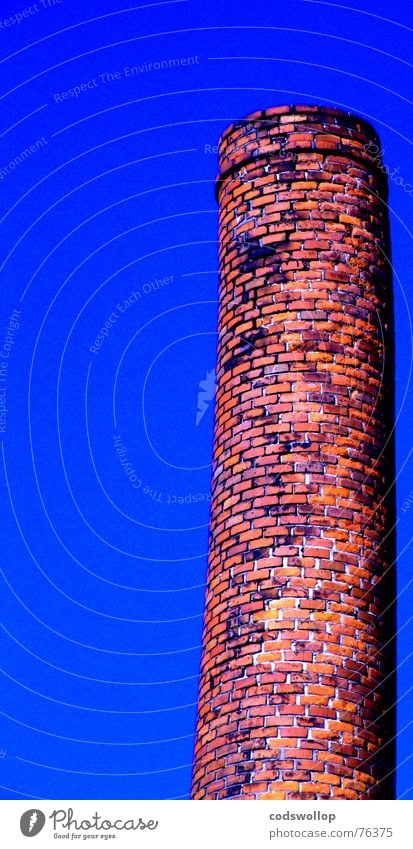the leaning tower of altona Brick Sky Red Industry Detail chimney bricks bricks and mortar blue Orange