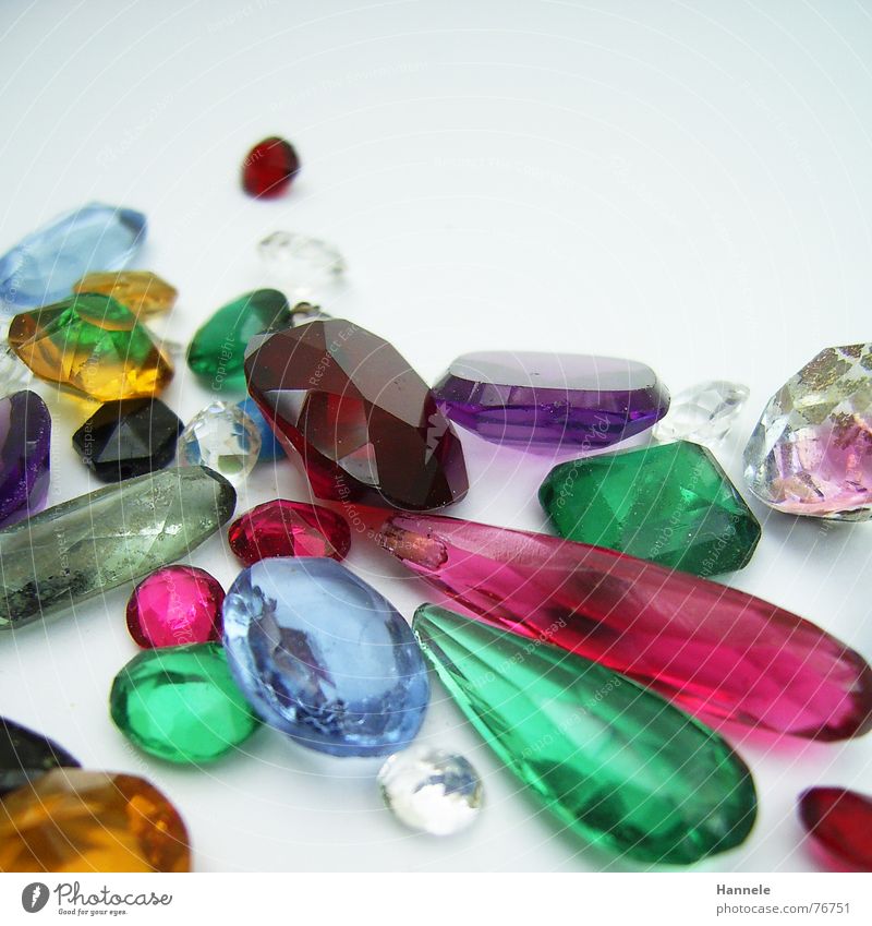valuable kitsch Precious stone Multicoloured Synthesis Pink Green Red Glittering Yellow Polished section Ruby Emerald Garnet Expensive Jewellery Stone Blue
