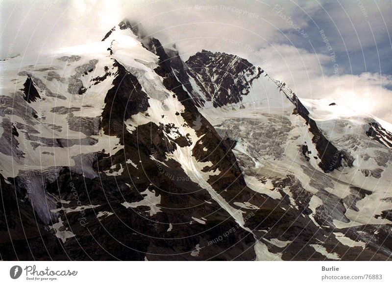Großglockner Glacier Loneliness Impassable Peak Mountain Snow Ice Sky