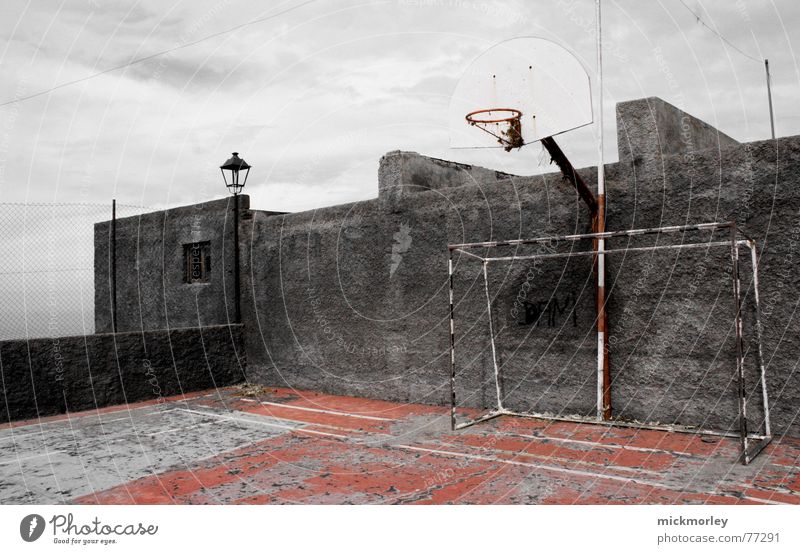 basketball court La Palma Places Wall (barrier) Basketball Trashy Old football