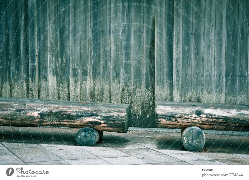 seating Wall (barrier) Wall (building) Old Weathered Wooden board Wooden facade Wooden hut Mold Moss Wooden bench Bench Break Damp Colour photo Subdued colour