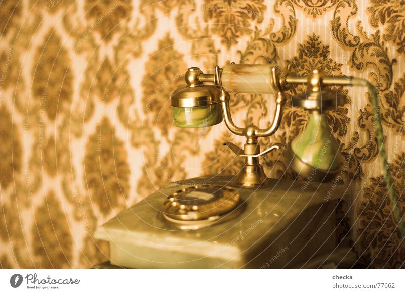 oldscool phone Wallpaper Telephone Old Gold Past Old phone golden phone Receiver Telecommunications To call someone (telephone) Wallpaper pattern Rotary dial
