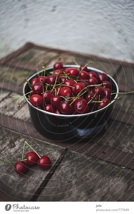 cherries Food Fruit Cherry Pot Fresh Healthy Delicious Natural Appetite Colour photo Exterior shot Deserted Copy Space top Day