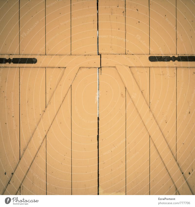 gate House (Residential Structure) Gate Manmade structures Building Architecture Door Wood Line Yellow Symmetry Diagonal Wooden board Closed Metal fitting Slit