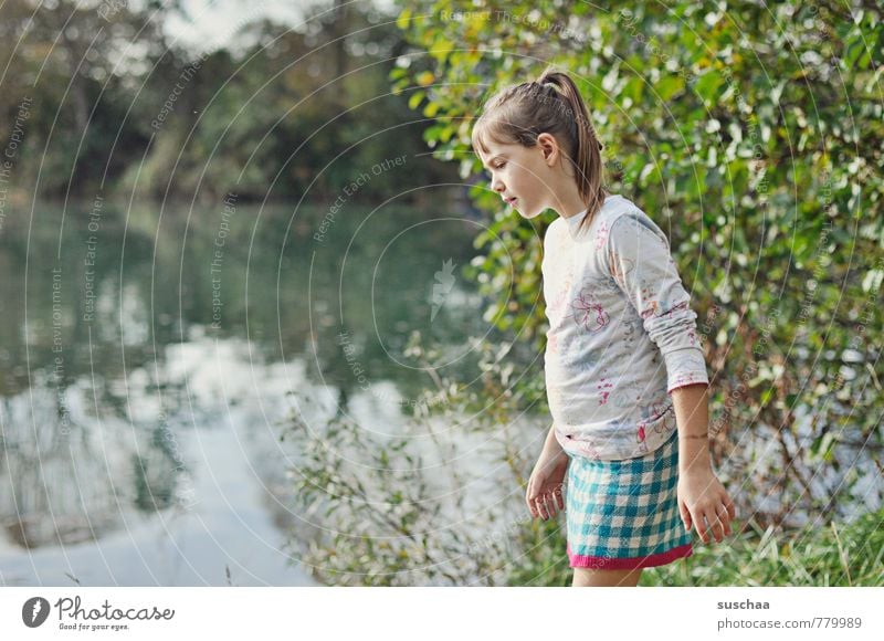 last year at the lake Feminine Child Girl Infancy Body Skin Head Hair and hairstyles Face Arm Hand Fingers 1 Human being 8 - 13 years Environment Nature