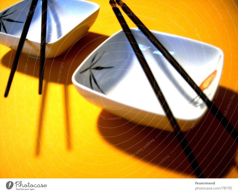 Good Appetiiii Chopstick Bowl Sushi Asia China Japan Far East Yellow Nutrition skewer