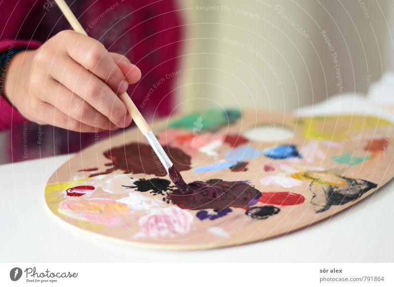 earth colour Parenting Kindergarten Child School Study Toddler Girl Boy (child) Infancy Hand 1 Human being Dye Watercolor Oil paint Paintbrush Creativity