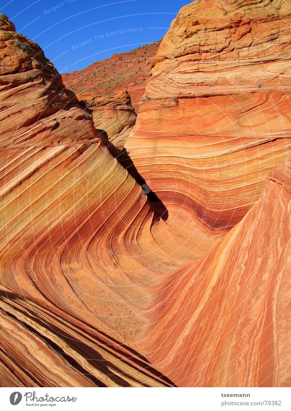 The Wave III Canyon Sandstone Waves Light Yellow Red USA Mountain Stone Orange Marble Structures and shapes sun slot canyon vermillion cliffs pattern
