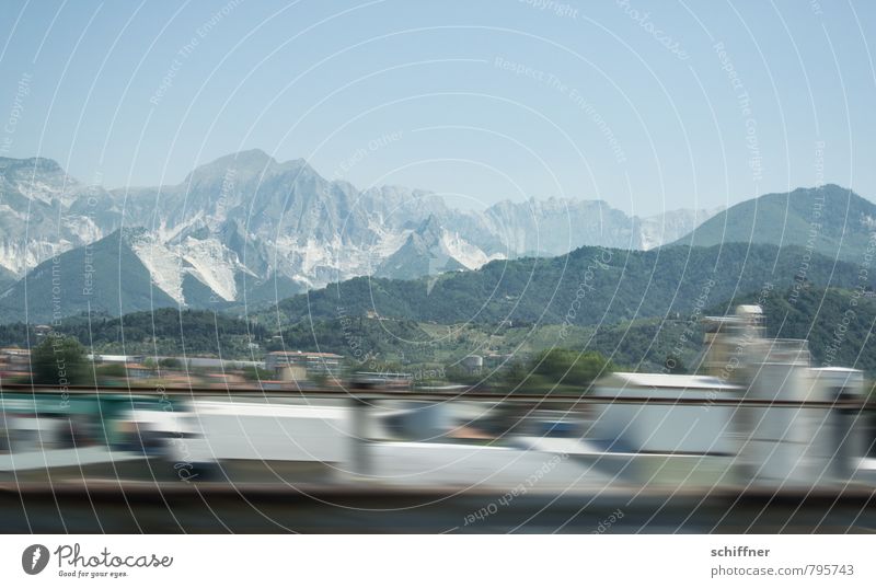 900 | Karacho Carrara Environment Landscape Sky Cloudless sky Climate change Beautiful weather Plant Forest Rock Alps Mountain Speed Town Building Highway