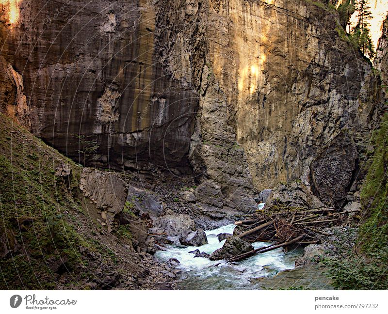 the wall Landscape Elements Summer Rock Alps Canyon Breitach Gorge Brook Sign Emotions Might Loneliness Inhibition Animosity Adventure Life Naked Nature Survive