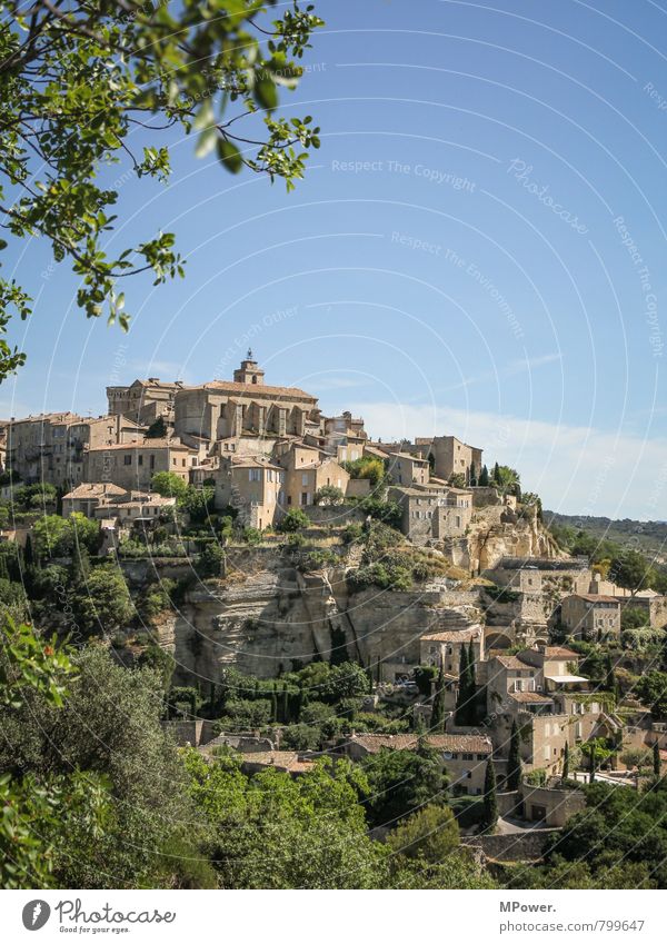 Gordes Village Downtown House (Residential Structure) Church Castle Manmade structures Building Architecture Old France Provence Summer vacation Blue sky