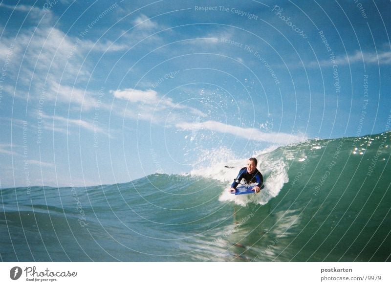 bodyboarding Surfing Ocean Waves Aquatics Water Blue sky aqueous