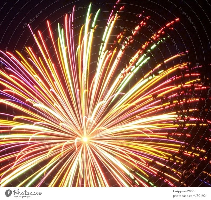 fireworks Light New Year's Eve Multicoloured Hot Dark Night Long exposure Firecracker Blaze Feasts & Celebrations Star (Symbol) Bright ´mitte Movement