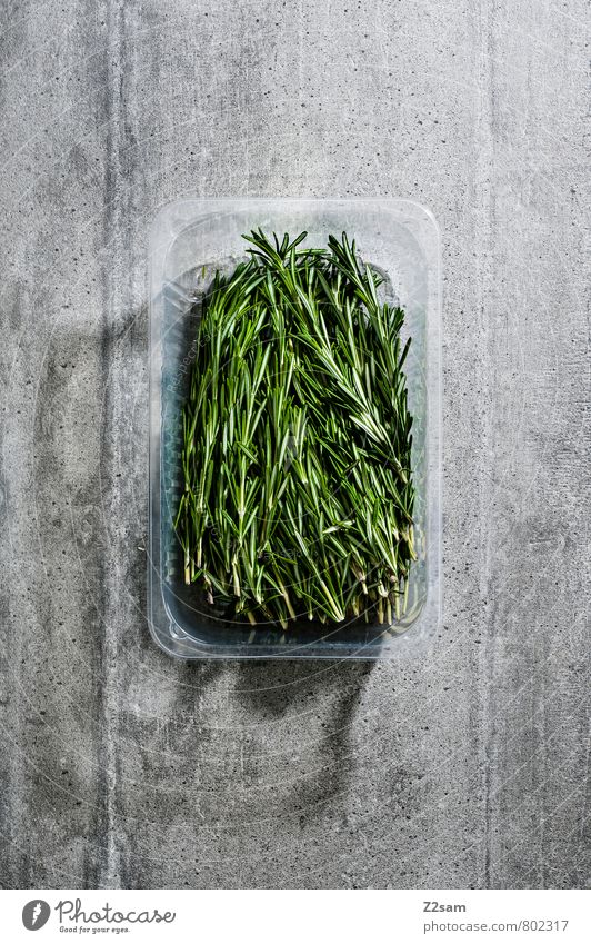rosemary Herbs and spices Organic produce Italian Food Esthetic Sharp-edged Simple Fresh Healthy Cold Modern Natural Clean Gray Green Design Sustainability