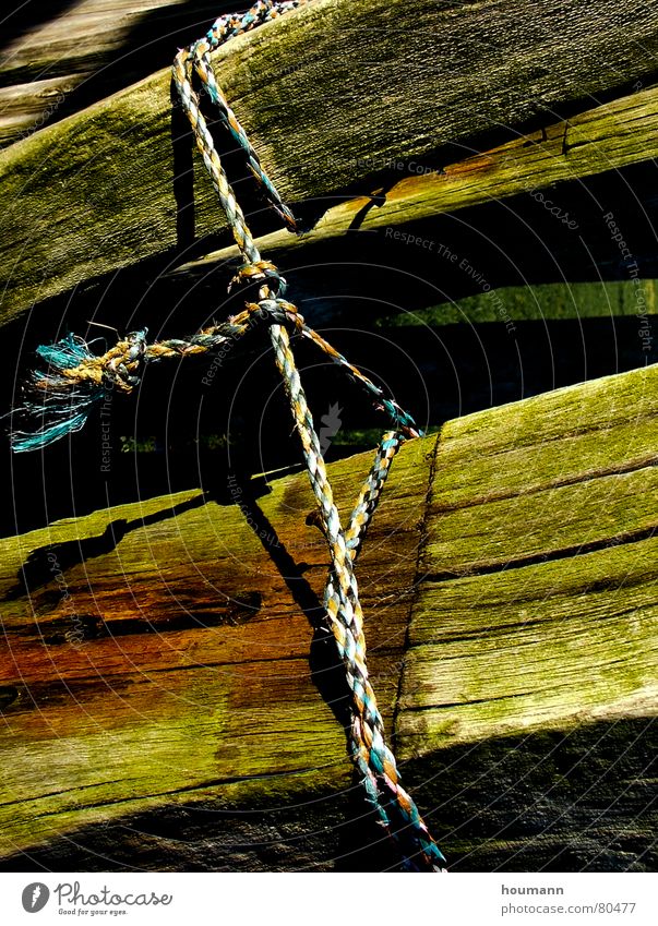 Tied up Green Triangle Wood Concentrate Power Force Might Joist old knot beams shadows Shadow Rope