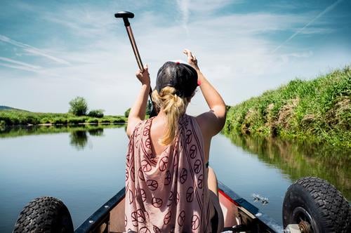 pirate Vacation & Travel Trip Adventure Summer vacation Aquatics Feminine Young woman Youth (Young adults) 18 - 30 years Adults Nature Landscape Sky Bushes
