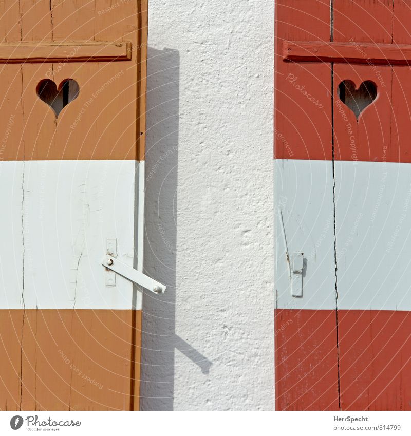 Warm red and white red Austria Alps Village Wall (barrier) Wall (building) Facade Window Red White Sincere Colour photo Subdued colour Exterior shot Abstract