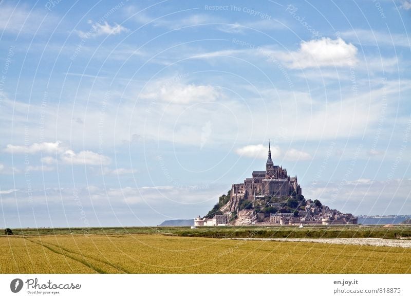 overview Vacation & Travel Tourism Island Sky Clouds Horizon Field Hill Mountain Mont St.Michel Village Church Castle Tower Manmade structures Exceptional
