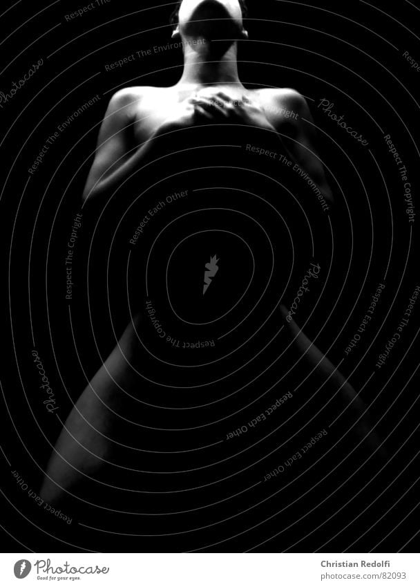 once more with feeling Emotions Black Body Nude photography Naked Light Pain Chest Black & white photo Man Hand Arm Masculine Male nude Low-key Dark background