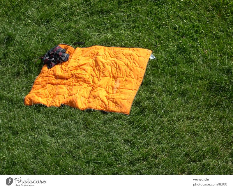 enjoy lying down Sleeping bag Green Meadow Isar Cozy Lie Orange