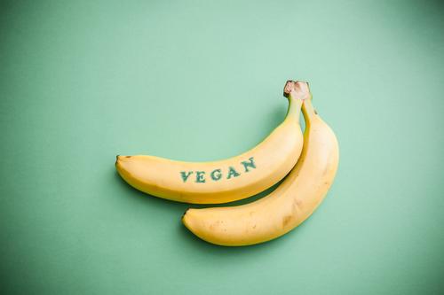 If Adam and Eve had continued to eat bananas ... Food Fruit Nutrition Breakfast Organic produce Vegetarian diet Diet Lifestyle Style Healthy Eating Stamp Sign