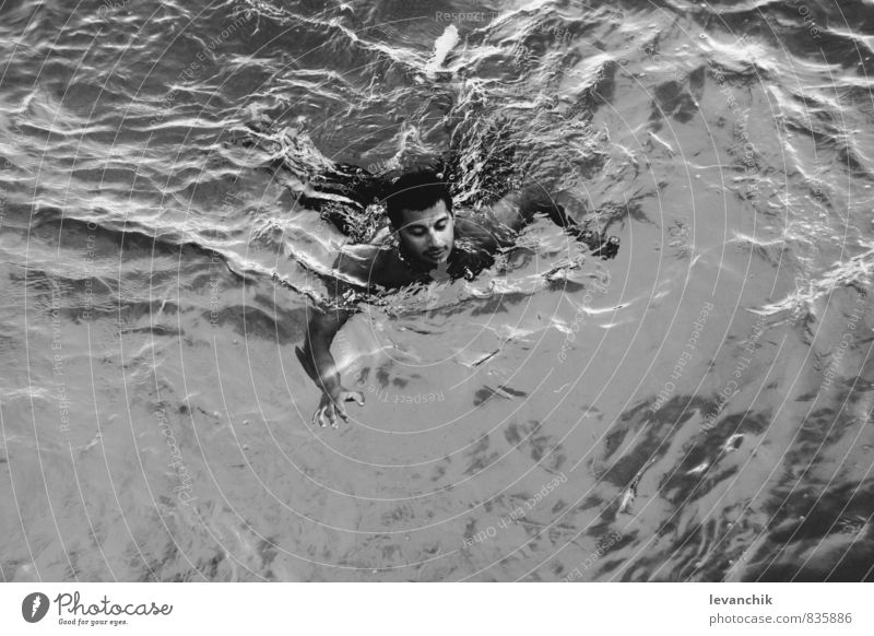 fish Water Swimming & Bathing Adventure Man Ocean Black & white photo Detail Portrait photograph