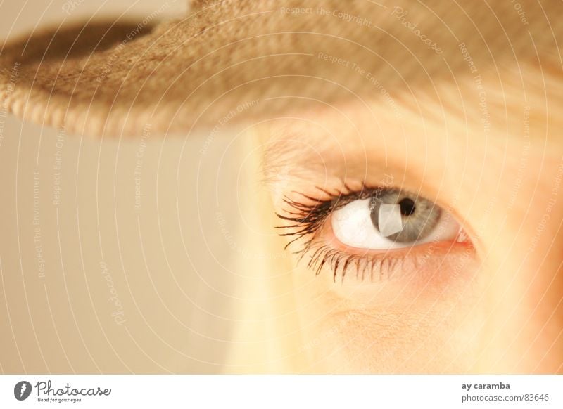instant Eyes Looking Blue Blonde Hat Beautiful Esthetic Woman Power Force blue eyes Snapshot