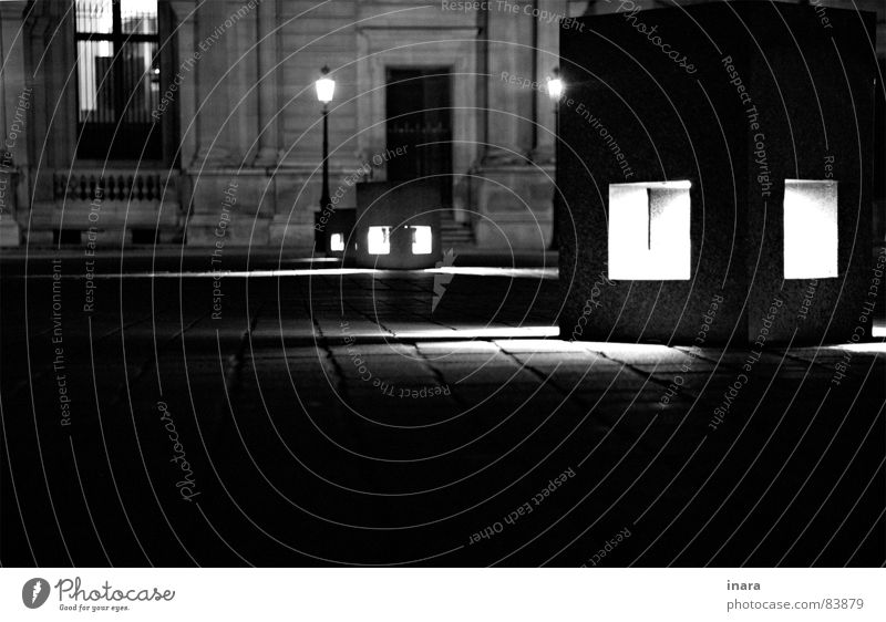seating Night Light Black White Paris Louvre Seating Architecture Stone