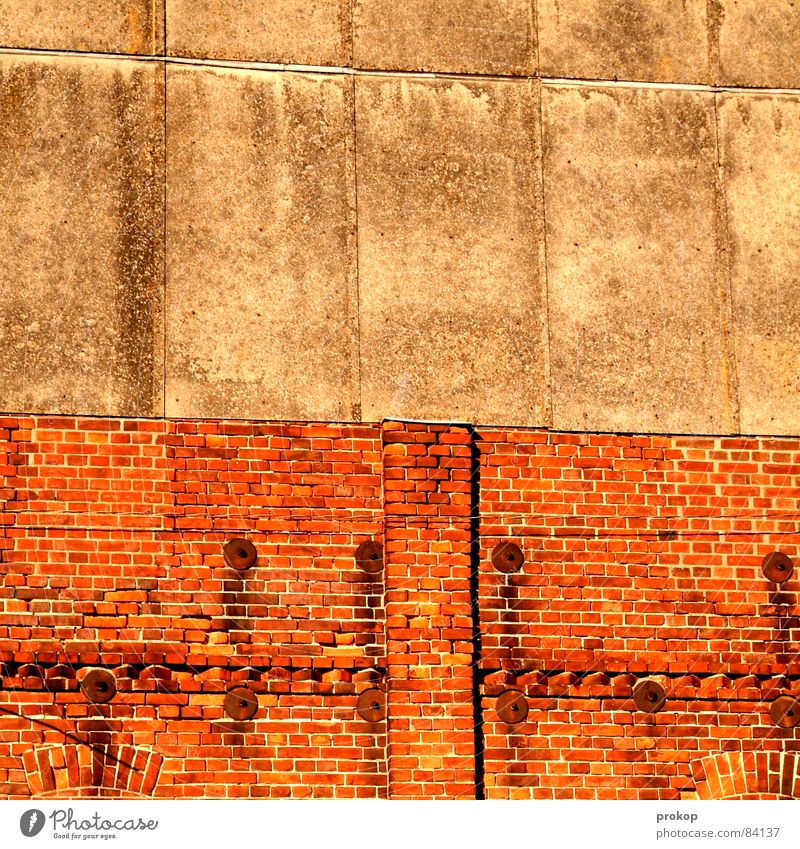 Behind the station Copy Space Tapestry Wall (building) Wall (barrier) Brick Plaster Flat Pattern Background picture Simplistic 2 Free space Hard Circus